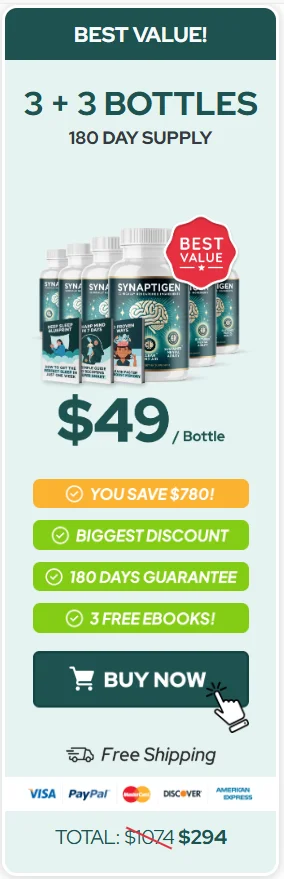 Synaptigen 6 bottles